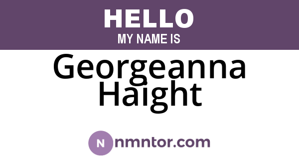 Georgeanna Haight