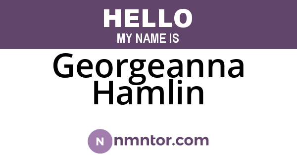 Georgeanna Hamlin