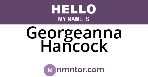 Georgeanna Hancock
