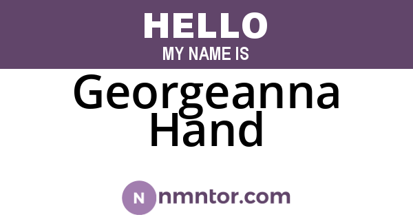 Georgeanna Hand