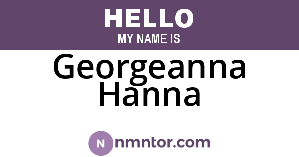 Georgeanna Hanna