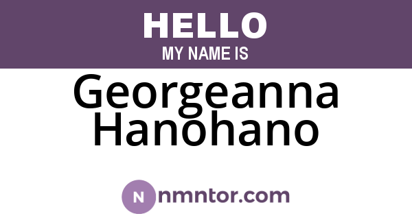 Georgeanna Hanohano