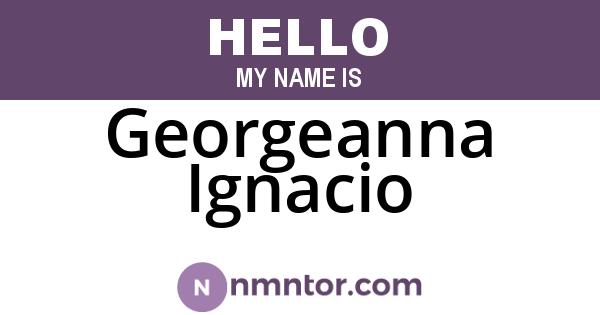 Georgeanna Ignacio