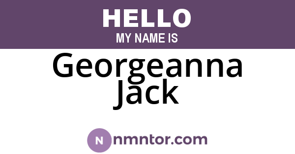 Georgeanna Jack