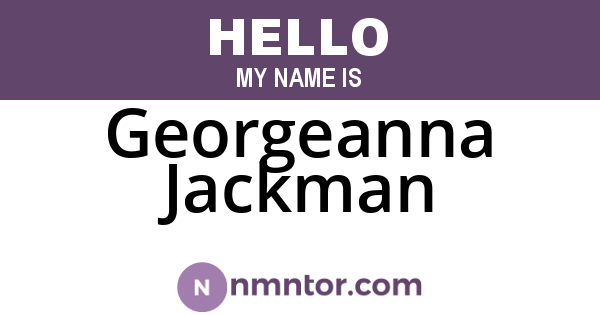 Georgeanna Jackman