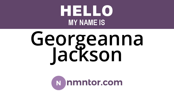 Georgeanna Jackson