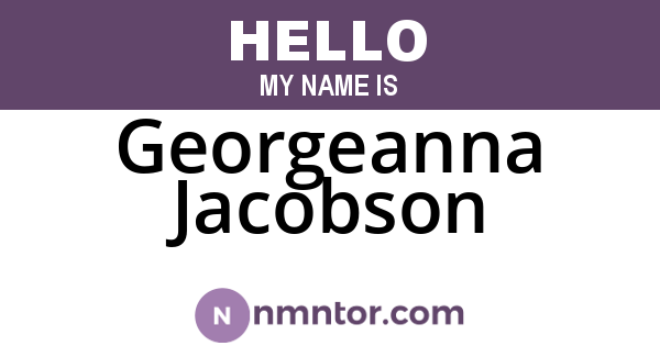 Georgeanna Jacobson
