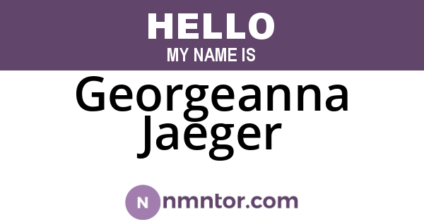 Georgeanna Jaeger