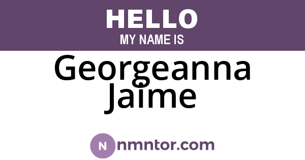 Georgeanna Jaime