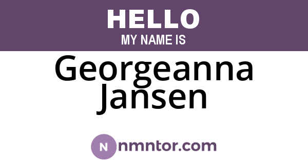 Georgeanna Jansen