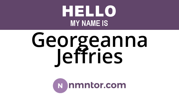 Georgeanna Jeffries