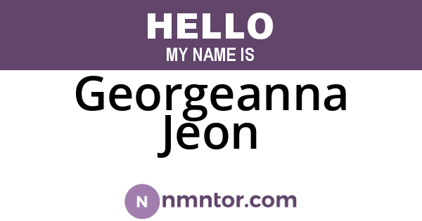 Georgeanna Jeon