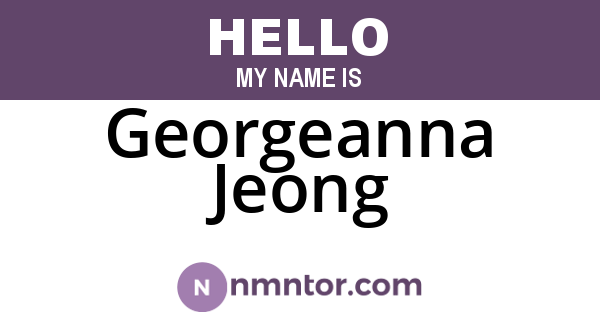 Georgeanna Jeong