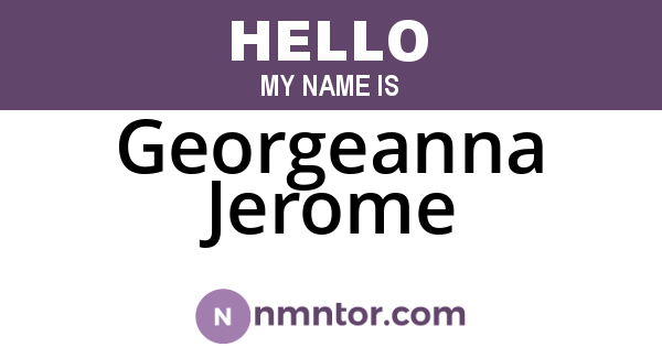 Georgeanna Jerome