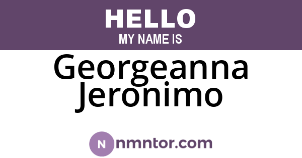 Georgeanna Jeronimo
