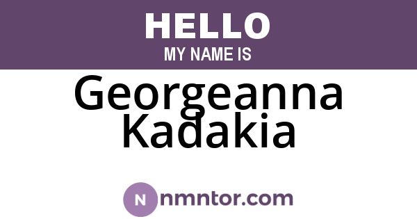 Georgeanna Kadakia