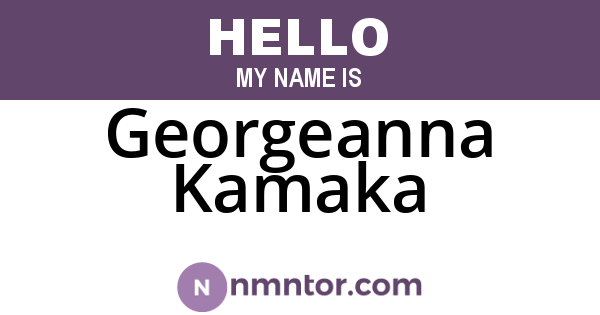 Georgeanna Kamaka