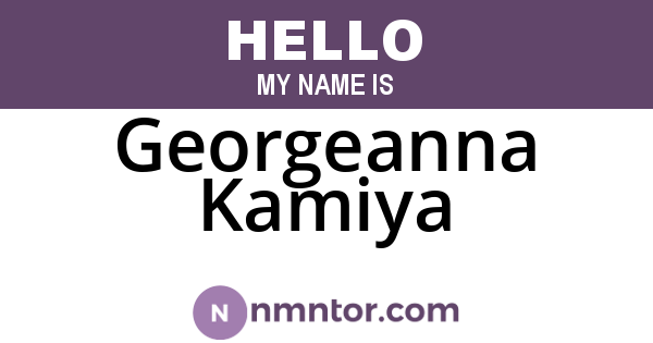 Georgeanna Kamiya