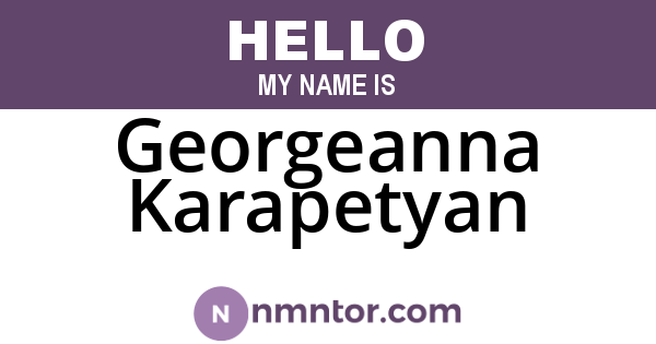 Georgeanna Karapetyan