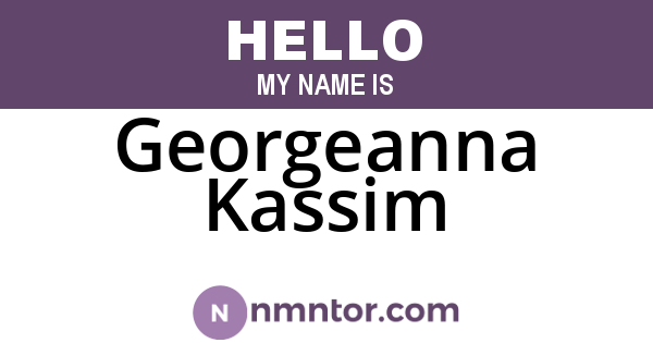 Georgeanna Kassim