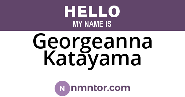 Georgeanna Katayama