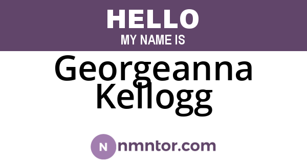 Georgeanna Kellogg