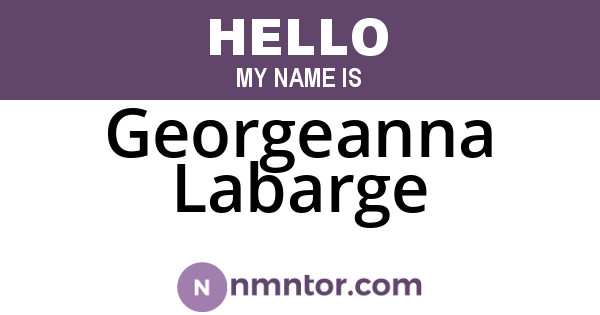 Georgeanna Labarge