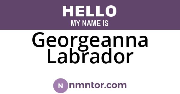 Georgeanna Labrador