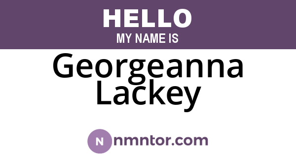 Georgeanna Lackey