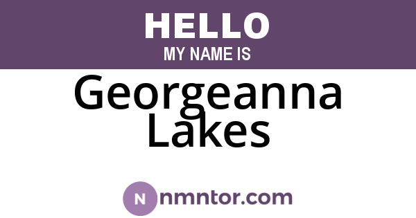 Georgeanna Lakes