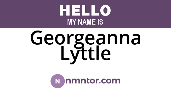 Georgeanna Lyttle