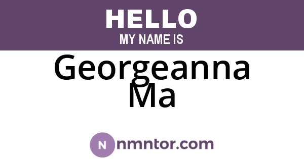 Georgeanna Ma