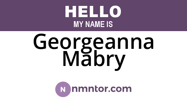 Georgeanna Mabry