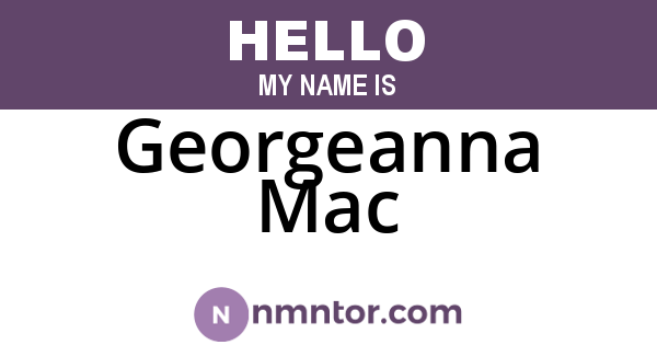 Georgeanna Mac