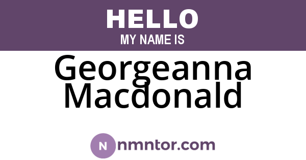 Georgeanna Macdonald