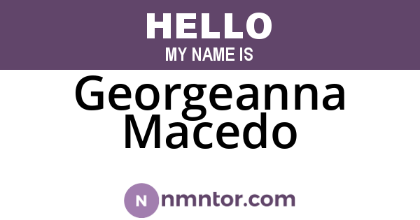 Georgeanna Macedo