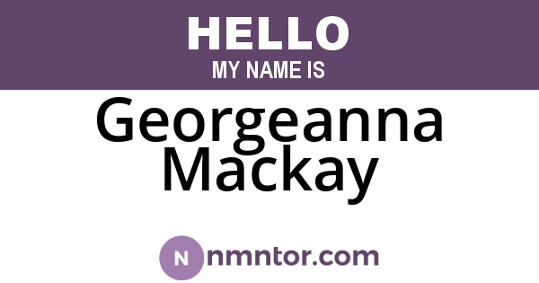 Georgeanna Mackay
