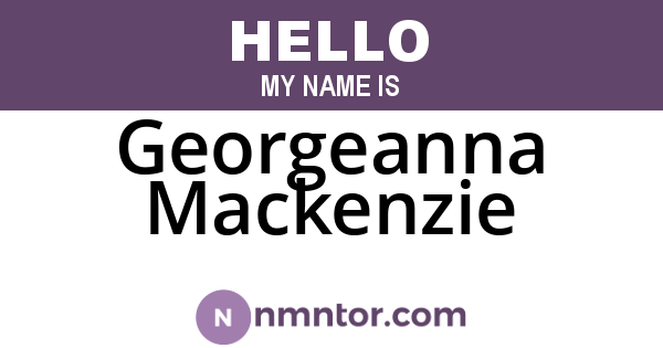 Georgeanna Mackenzie