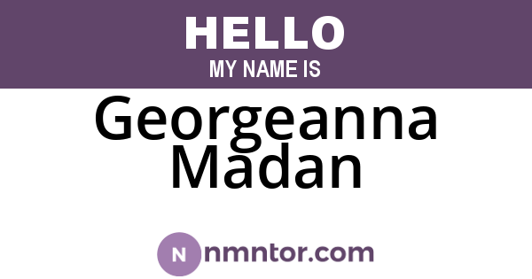 Georgeanna Madan
