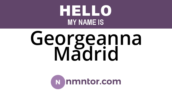 Georgeanna Madrid