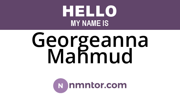 Georgeanna Mahmud
