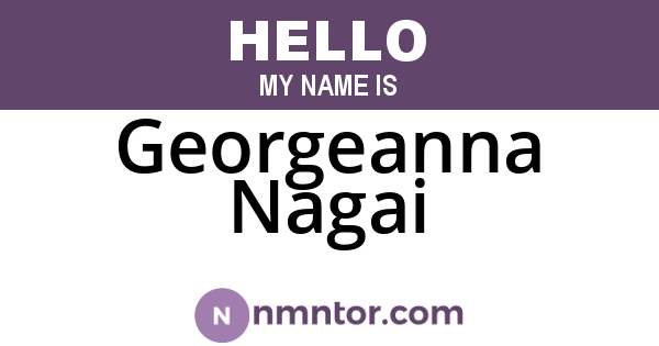 Georgeanna Nagai
