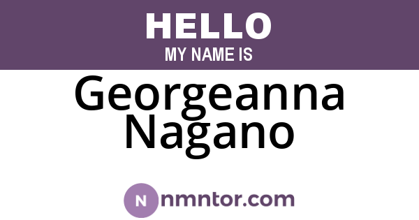 Georgeanna Nagano