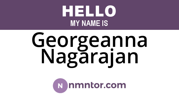 Georgeanna Nagarajan
