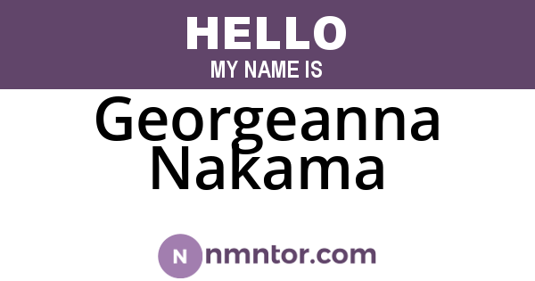 Georgeanna Nakama