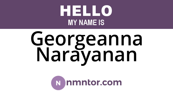Georgeanna Narayanan
