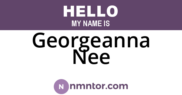 Georgeanna Nee