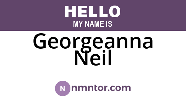 Georgeanna Neil