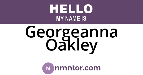 Georgeanna Oakley