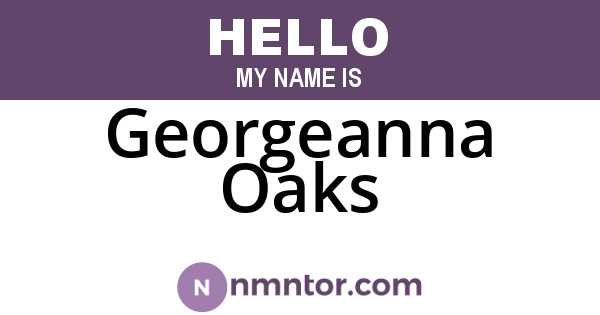 Georgeanna Oaks